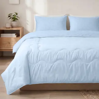 Dreamhouse Verkoelend zomerdekbed zonder overtrek Blue Cell - exclusief kussensloop - Blauw