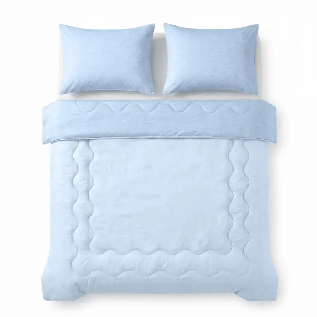 Verkoelend zomerdekbed zonder overtrek Blue Cell - exclusief kussensloop - Blauw