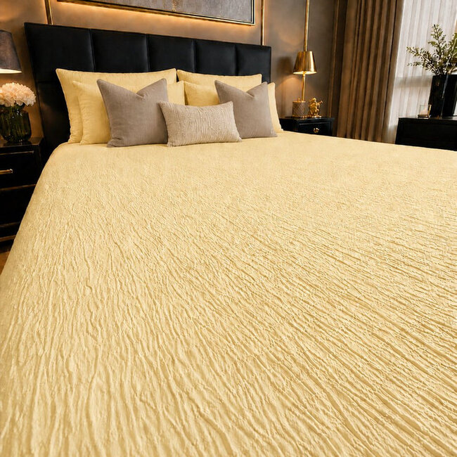 Mousseline hoeslaken - creme - microvezel