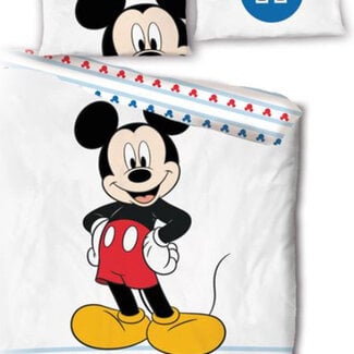 Mickey Mouse Kinderdekbedovertrek Mickey Mouse - katoen - 1-persoons (140x200 + 65x65 cm)