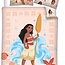 Kinderdekbedovertrek Vaiana - Warrior - polykatoen - 1-persoons (140x200 + 65x65 cm)