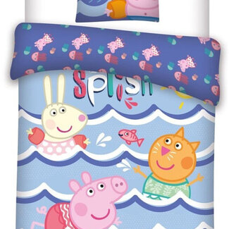 Peppa Pig Peppa Pig kinderdekbedovertrek Splash - polykatoen - eenpersoons (140x200 + 65x65 cm)