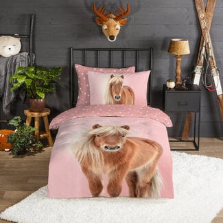 Good Morning Kinderdekbedovertrek Caitlin - flanel - eenpersoons - 140x220 + 60x70 cm