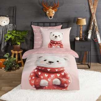 Good Morning Kinderdekbedovertrek Perdy - flanel - eenpersoons - 140x220 + 60x70 cm