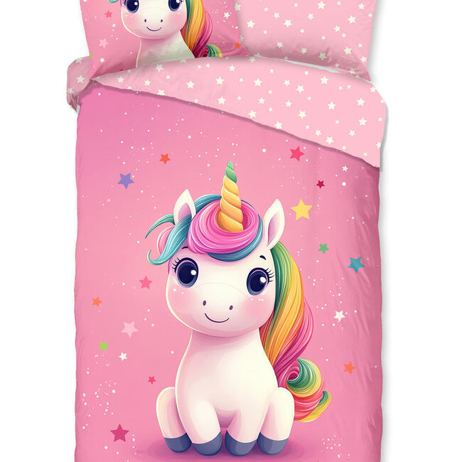 Kinderdekbedovertrek Daya - flanel - eenpersoons - 140x220 + 60x70 cm