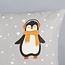 Kinder dekbedovertrek Liam pinguïn - flanel - 140x220 + 60x70 cm