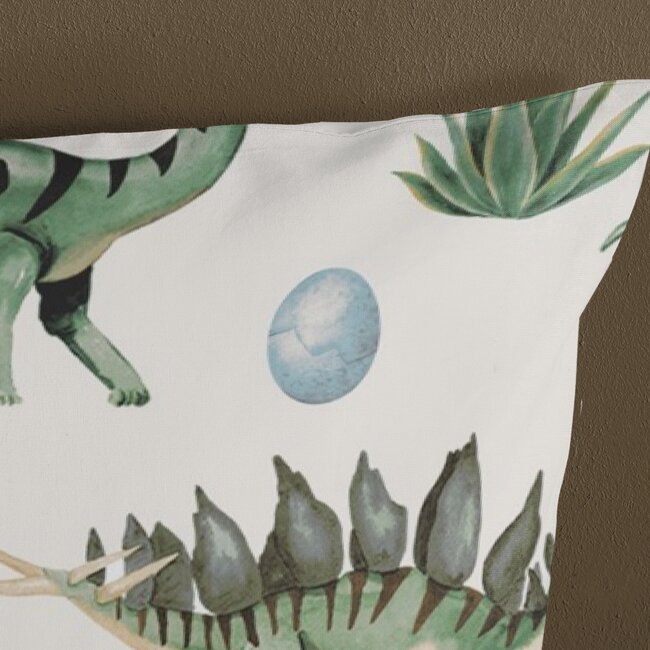Kinder dekbedovertrek Gabi dinosaurussen - katoen - 1-persoons (140x220 + 60x70 cm)