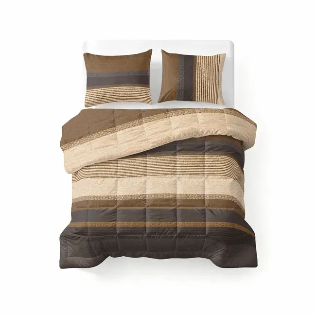 Lazy dekbed zonder overtrek Marina incl. kussensloop - Taupe