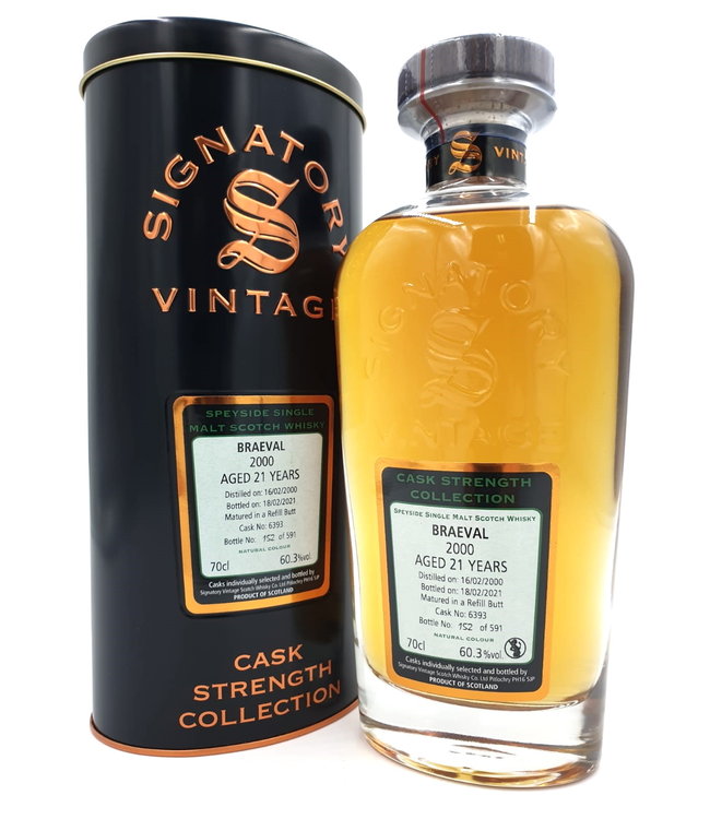 Braeval 2000 Signatory Cask Strength Cask 6393 0,70 ltr 60,3%