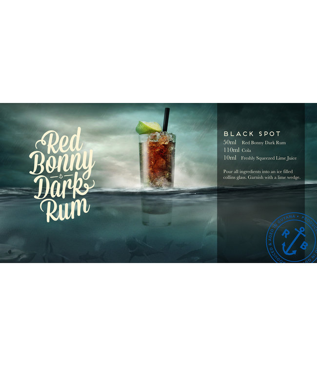 Red Bonny Dark Guyana Rum Bottle In Paper 0,70 ltr 40%