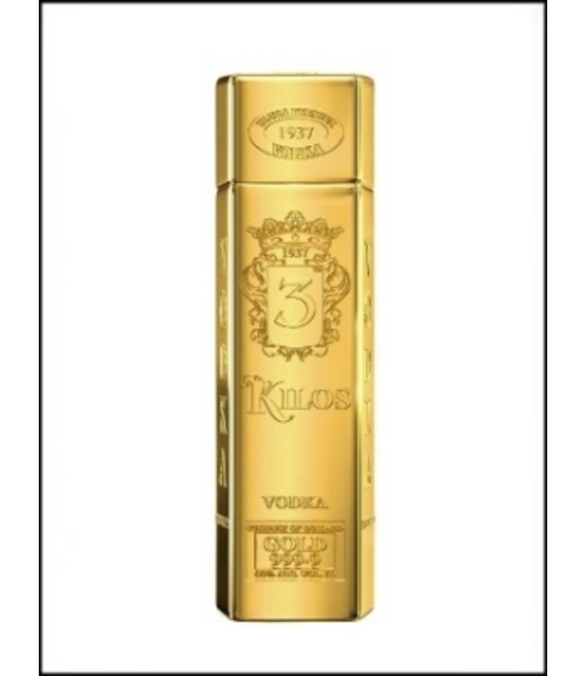 3 Kilos Vodka Gold 1,00 ltr 40%