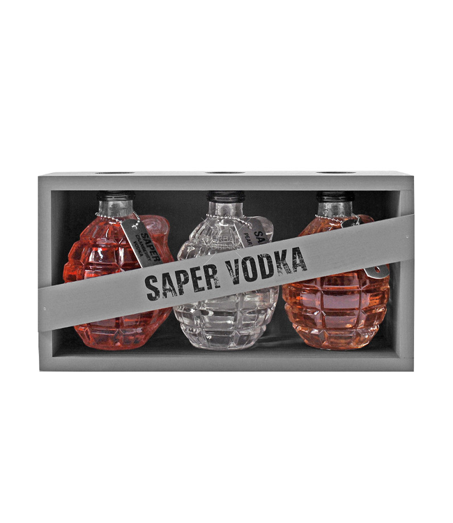 Saper Handgranaat Vodka 3 X 0,20 ltr 40%