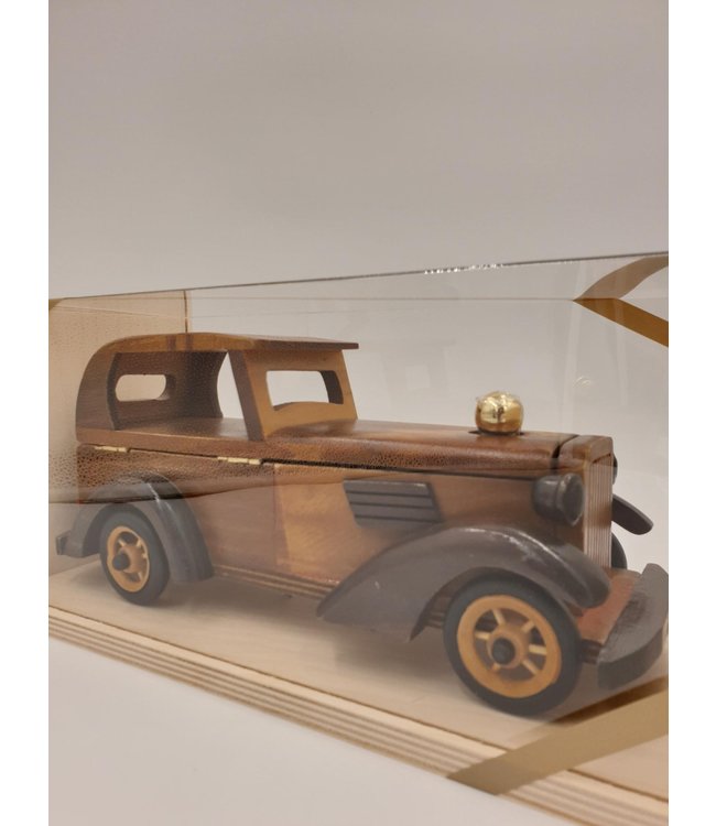 Old Timer Houten Auto Met Whisky 0,20 ltr 40%