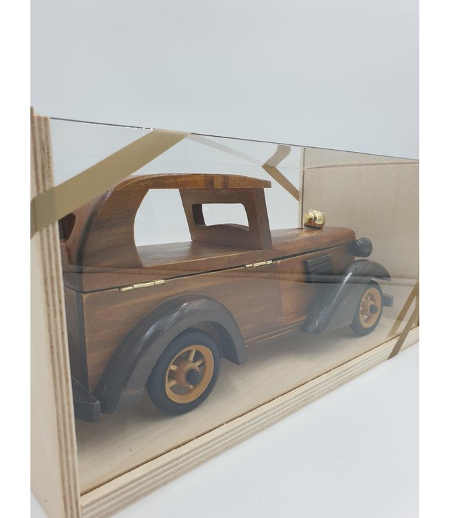 Old Timer Houten Auto Met Whisky 0,20 ltr 40%