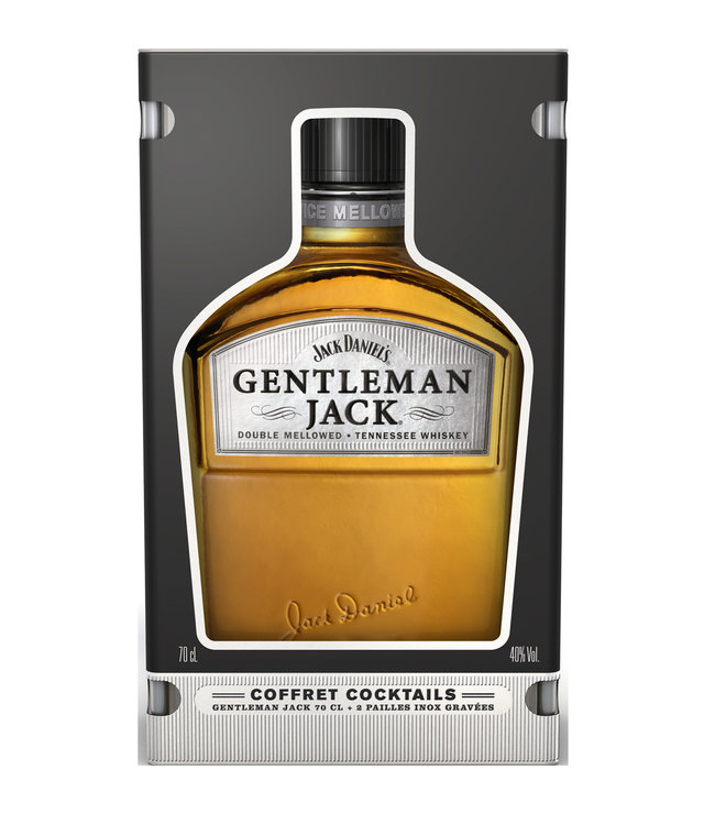 Jack Daniels Gentleman Jack Giftpack Stainless Steel Straws 0,70 ltr 40%