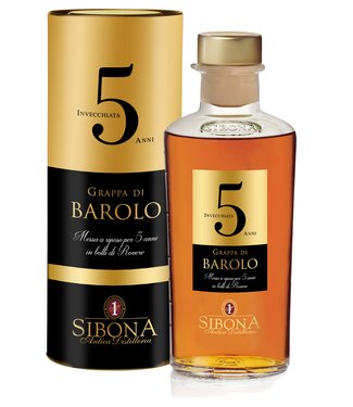 Sibona Grappa Sibona Barolo Aged 5 jaar 0,50 ltr 44%