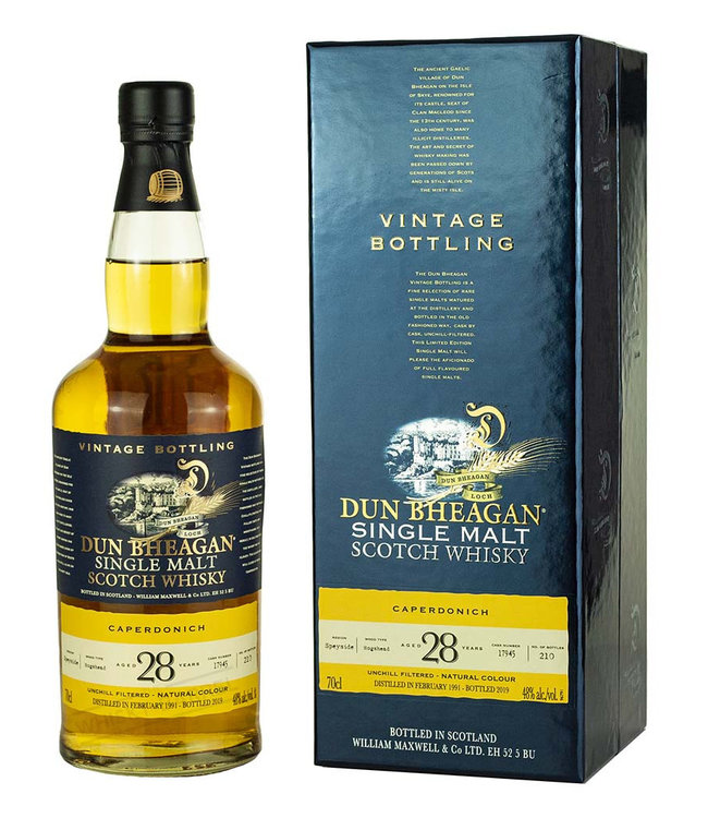 Whisky Dun Bheagan Caperdonich 28 Years Old 0,70 ltr 48%