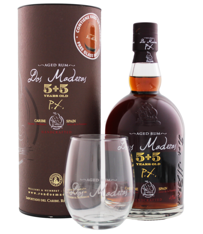 Dos Maderas PX Triple Aged 5+5 + Glass 0,70 ltr 40%