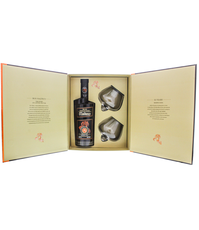 Malteco 25 Years Old + 2 Glazen 0,70 ltr 40%