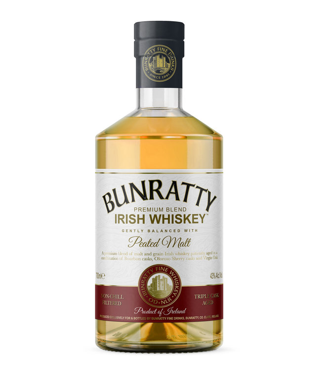 Bunratty Peated Irish Whiskey 0,70 ltr 43%