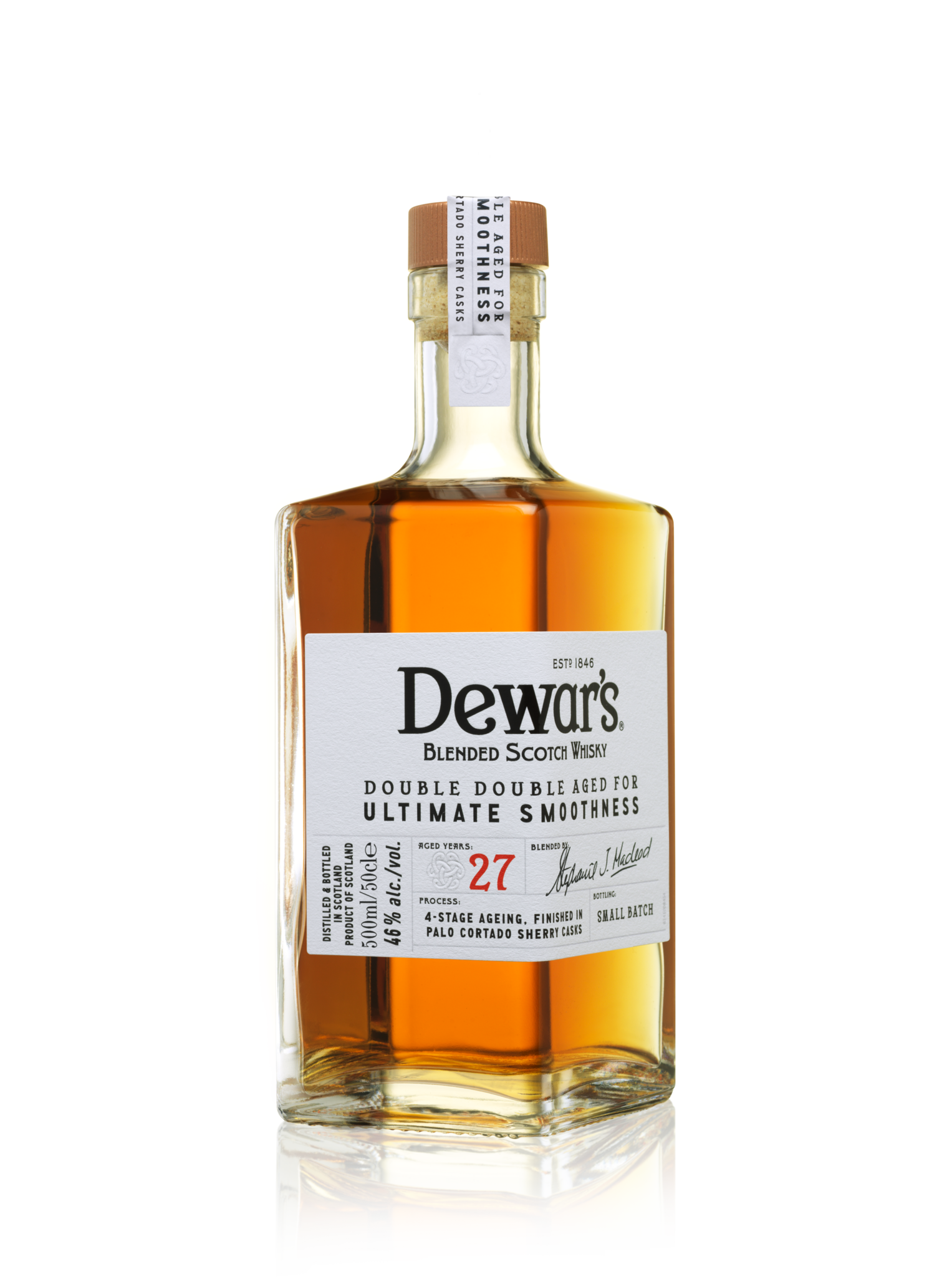 ウイスキー Dewar's Double Double 27 Years Old Dewar's 27 Years Old Double Double 0,50 ltr 46% - Whiskysite.nl