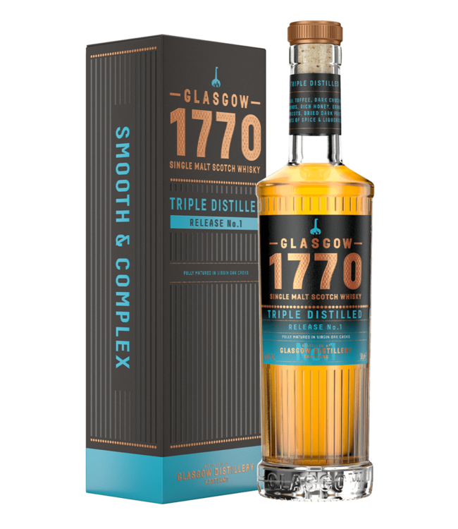 1770 Glasgow Distillery Triple Distilled 1st Release 0,50 ltr 46%