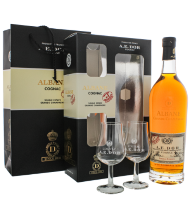 AE Dor Cognac Grande Champagne Albane Limited Edition 2 Glazen 0,70 ltr 40%