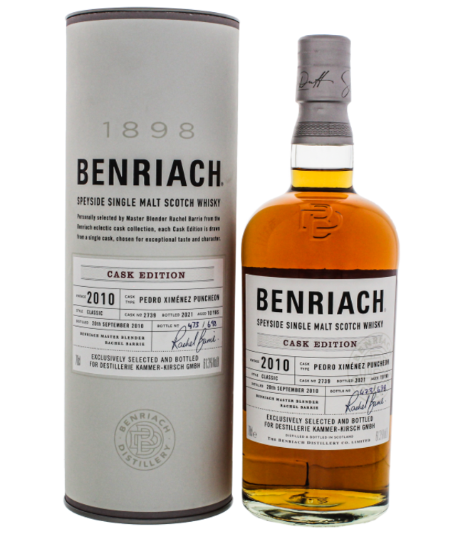 BenRiach Cask Edition 10YO 2010/2021 Cask No. 2739 PX Sherry Finish Single Malt Whisky 0,70 ltr 61,3%