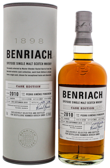 BenRiach Cask Edition 10YO 2010/2021 Cask No. 2739 PX Sherry Finish Single Malt Whisky 0,70 ltr 61,3%