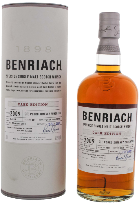 BenRiach Cask Edition 2009/2020 Cask No. 3911 PX Puncheon Finish Single Malt Whisky 0,70 ltr 56,5%