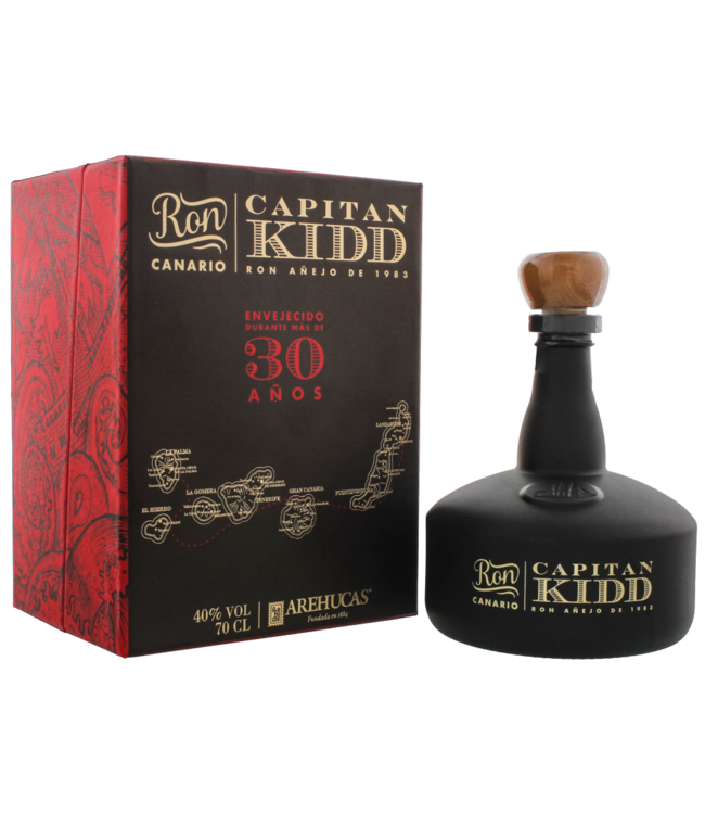 Arehucas Capitan Kidd 30 Years Old 0,70 ltr 40%