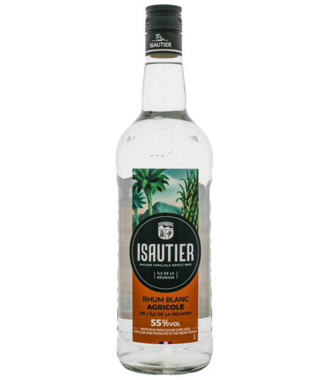 Isautier Blanc Agricole Rhum 1,0 ltr 55%