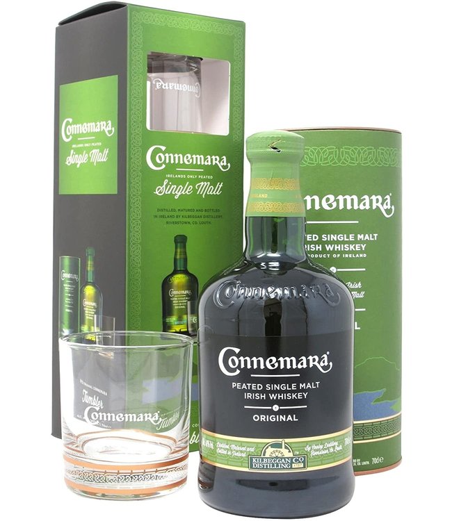 Connemara Peated Single Malt Giftpack Met Glas 0,70 ltr 40%