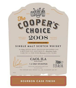 Caol Ila Caol Ila 13 Years Old 2008 Cooper's Choice 0,70 ltr 51,5%