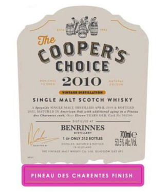 Benrinnes Benrinnes 11 Years Old 2010 Cooper's Choice 0,70 ltr 53,5%