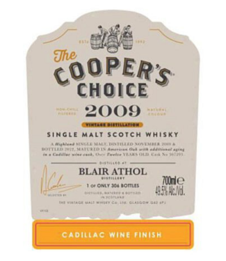 Blair Athol Blair Athol 12 Years Old 2009 Cooper's Choice 0,70 ltr 49,5%