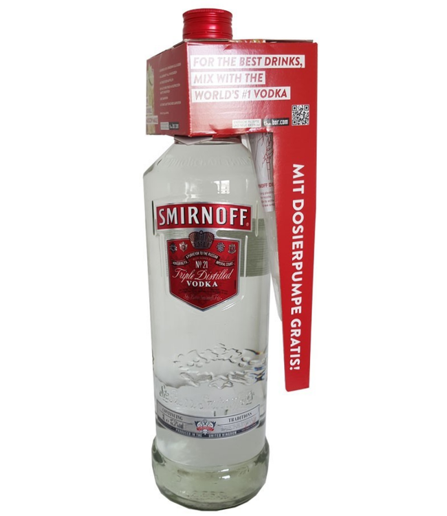 Smirnoff Red Vodka Met Pomp 3,00 ltr 37,5%