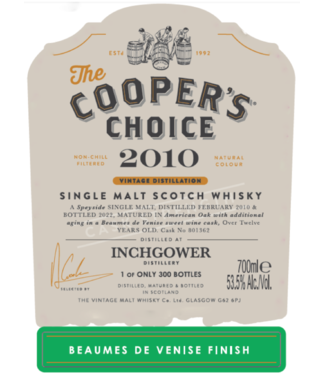 Inchgower Inchgower 12 Years Old 2010 Cooper's Choice 0,70 ltr 53,5%