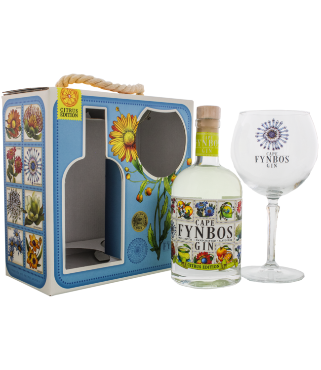 Cape Fynbos Gin Citrus Edition + Glas 0,50 ltr 43%