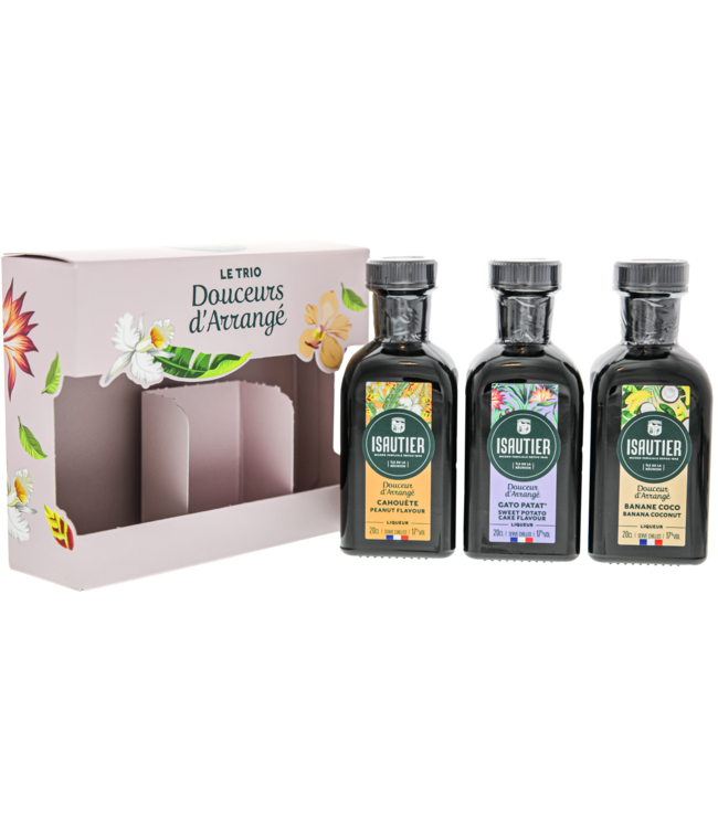 Isautier Arrange Giftset (Sweet Potato Cake Flavour/Banana Coconut/Peanut Flavour) 0,60 ltr 17%