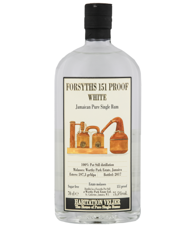 Habitation Velier Worthy Park Forsyths 151 Proof Jamaican Pure Single Rum 0,70 ltr 75,5%