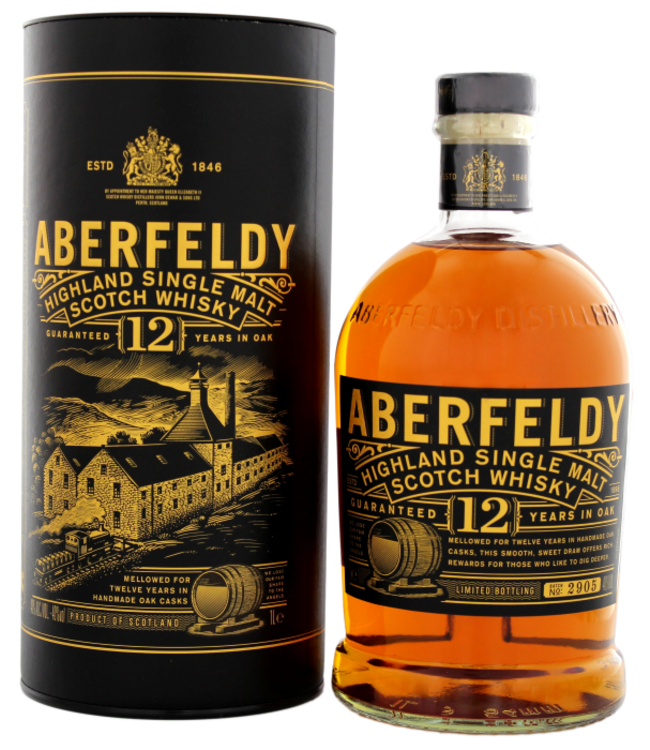 Aberfeldy 12 Years Old Single Malt Scotch Whiskey 1.00 ltr 40%