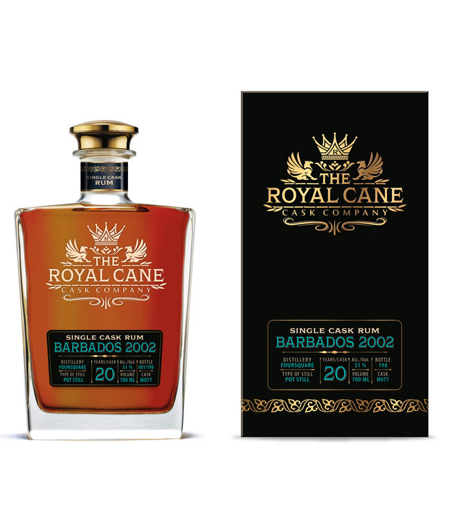 The Royal Cane Foursquare Barbados Rum 20 Years Old 2002 0,70 ltr 51%