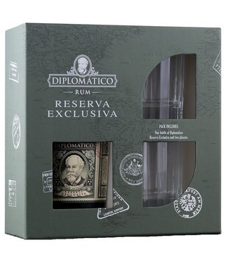 Diplomatico Diplomatico Exclusiva Glass Giftpack 0,70 ltr 40%