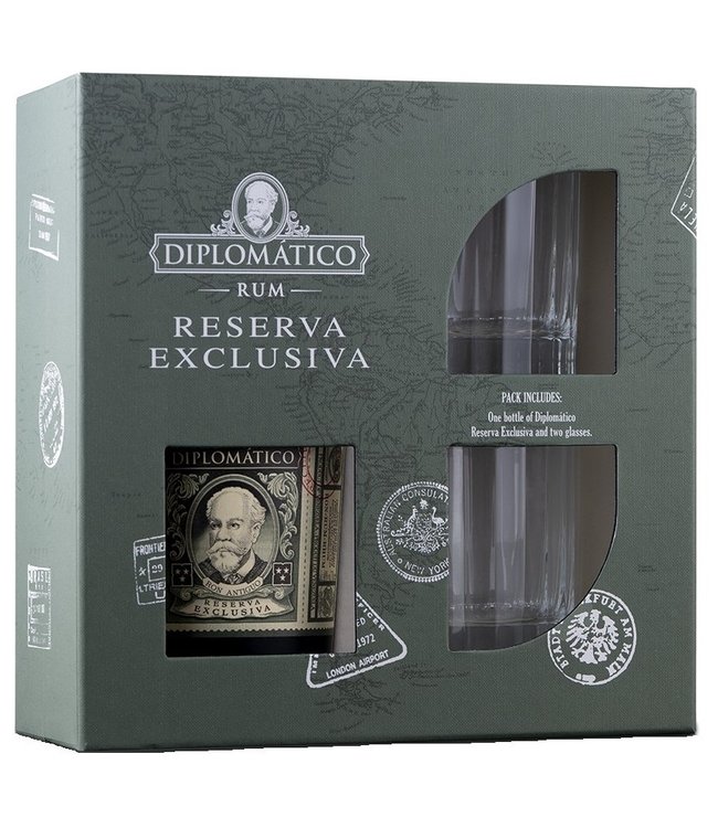 Diplomatico Exclusiva Glass Giftpack 0,70 ltr 40%