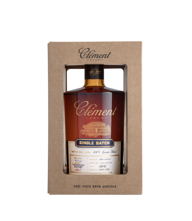 Clement 4 Years Old Single Batch Canne Bleu 0,50 ltr 46,5%