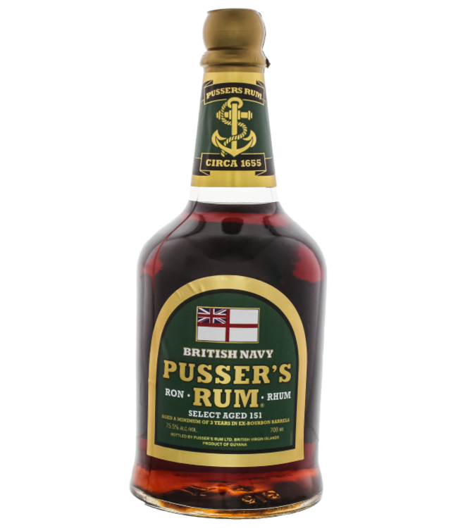 Pussers British Navy Rum Green Label Select 151 0,70 ltr 75,5%