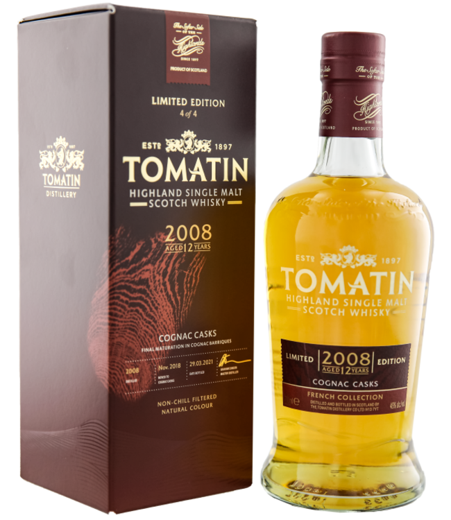 Tomatin 2008 French Collection Cognac Casks Finish 0,70 ltr 46%