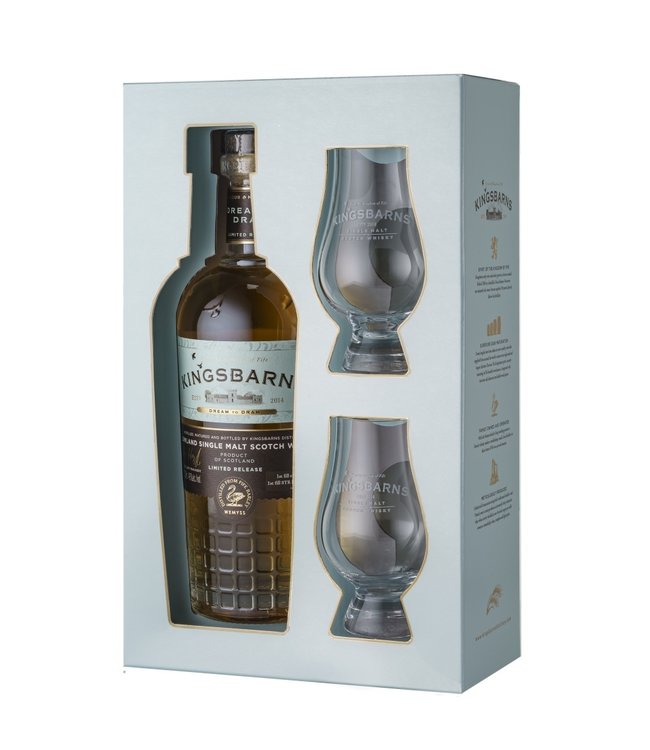 Kingsbarns Dream To Dram Met 2 Glazen 0,70 ltr 46%