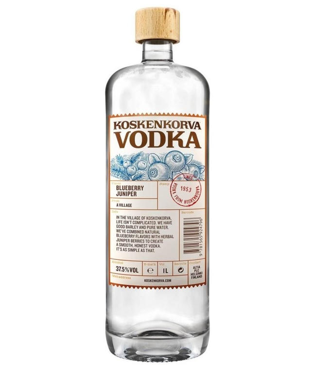 Koskenkorva Blueberry Juniper Vodka 1,00 ltr 37,5%